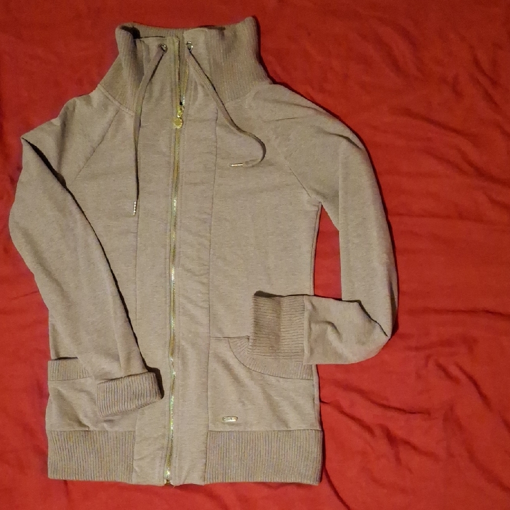 Calvin Klein Performance Tan Zip-Up Jacket